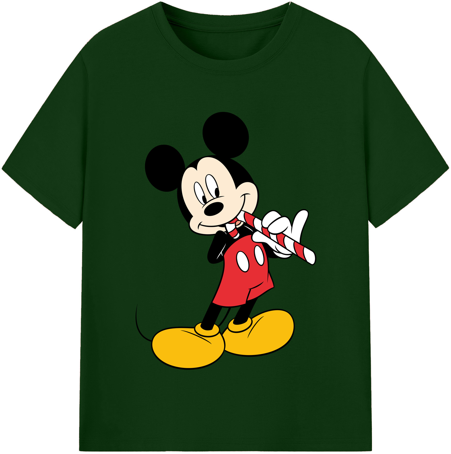 （画像用） ミッキーマウス Mickey Mouse 綿100％半袖Tシャツ（フロントプリント）